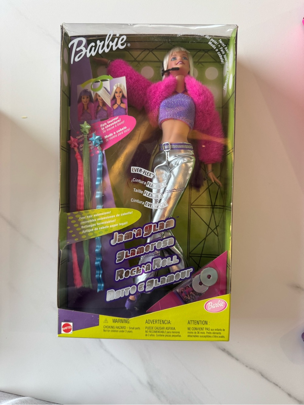 Vintage 2001 Barbie Jam ’N Glam Doll #50257 NRFB